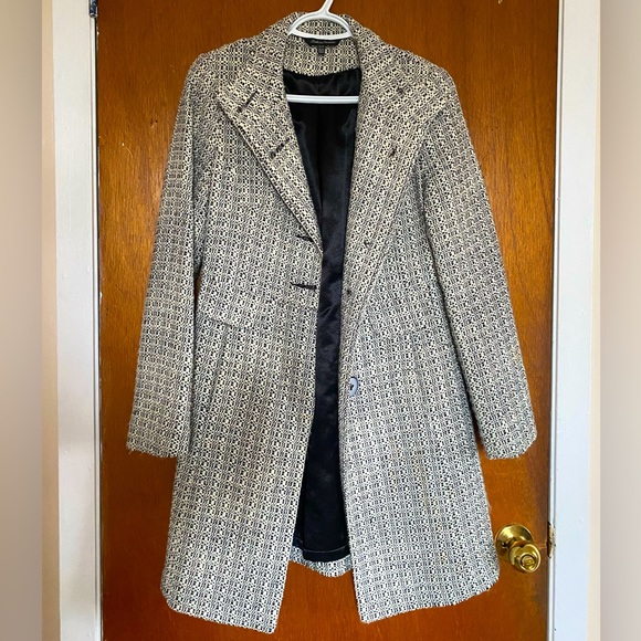 Women’s Dress Coat Black and White - Picture 1 of 7
